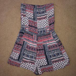 strapless romper